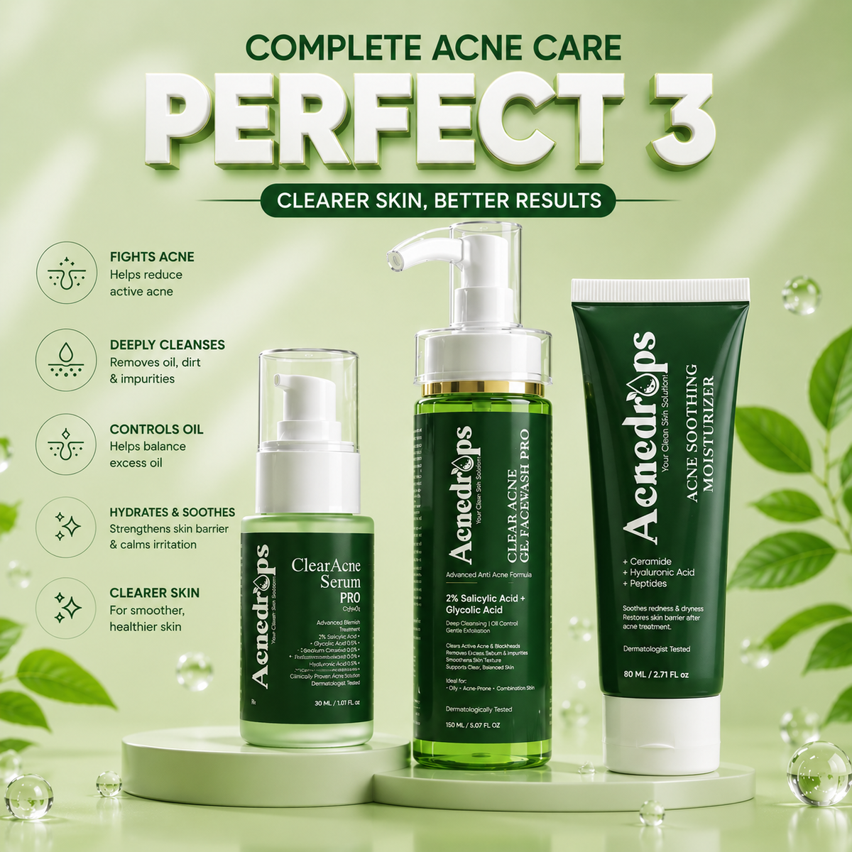 TRIPLE ACNE GUARD COMBO Attack Acne From Every Angle