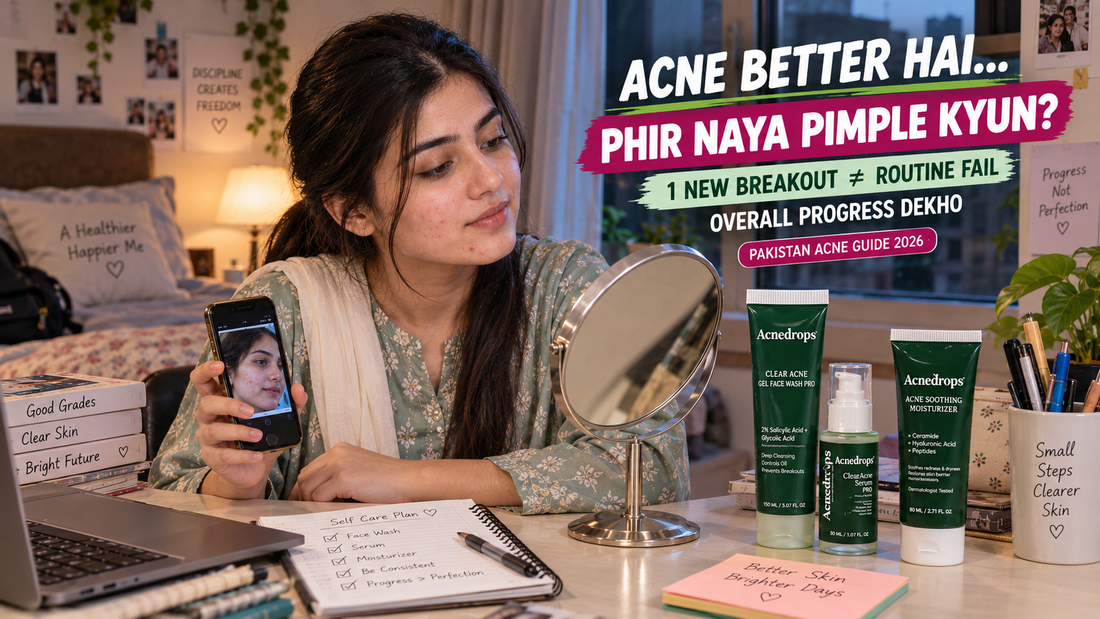 Acne Better Ho Raha Hai Lekin New Pimples Aa Rahe Hain — Kya Routine Working Hai? Pakistan 2026