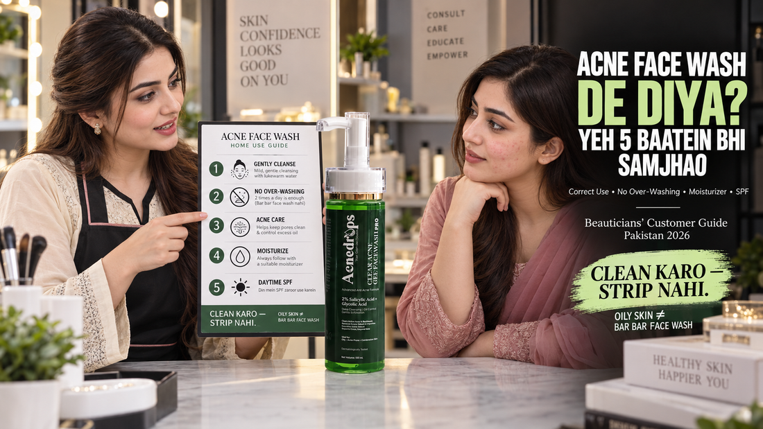 Acne Face Wash Customer Ko Dete Waqt Kya Samjhana Chahiye? Beauticians’ Guide Pakistan 2026