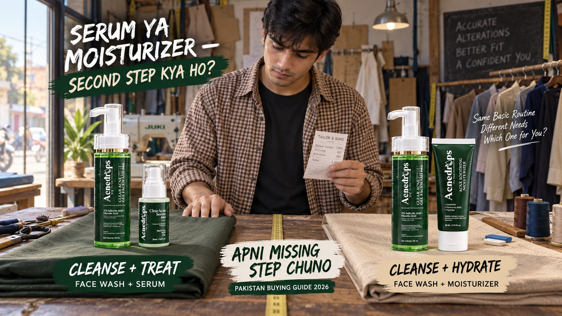 Acne Face Wash + Serum vs Face Wash + Moisturizer – Which Should You Buy in Pakistan?