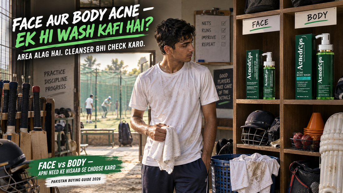 Acne Face Wash vs Acne Body Wash – Do You Need Separate Cleansers in Pakistan? 2026