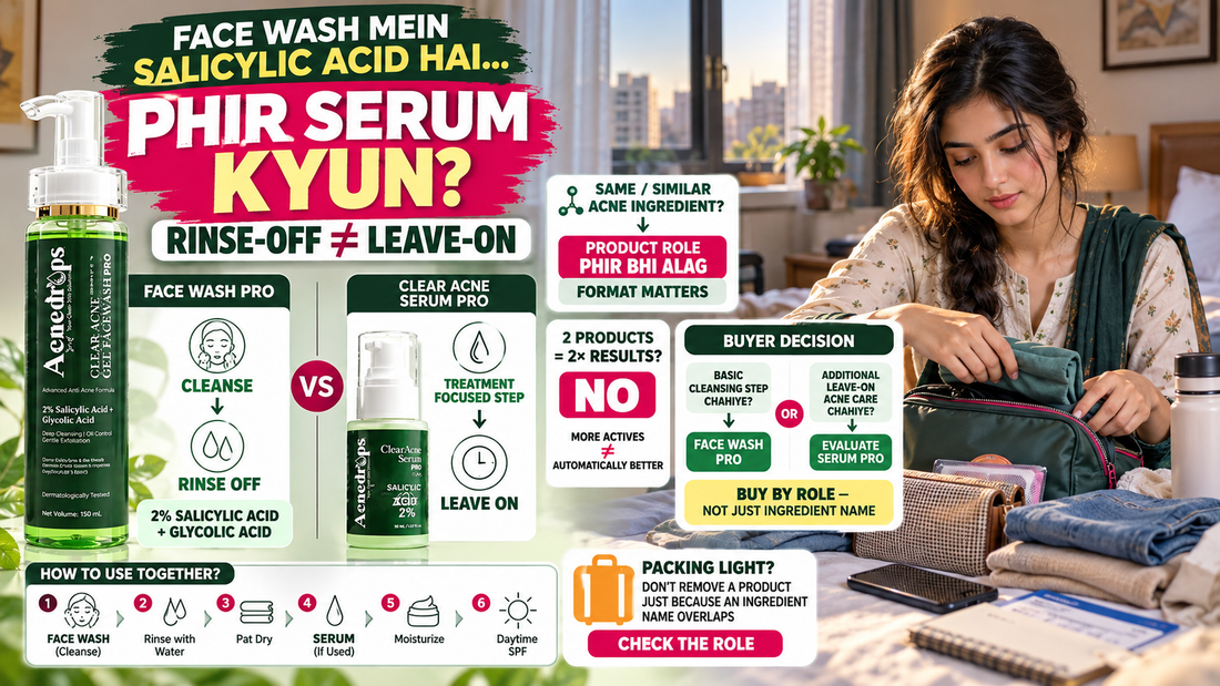 Acne Face Wash vs Serum – If Your Cleanser Has Salicylic Acid, Do You Still Need a Serum? Pakistan 2026