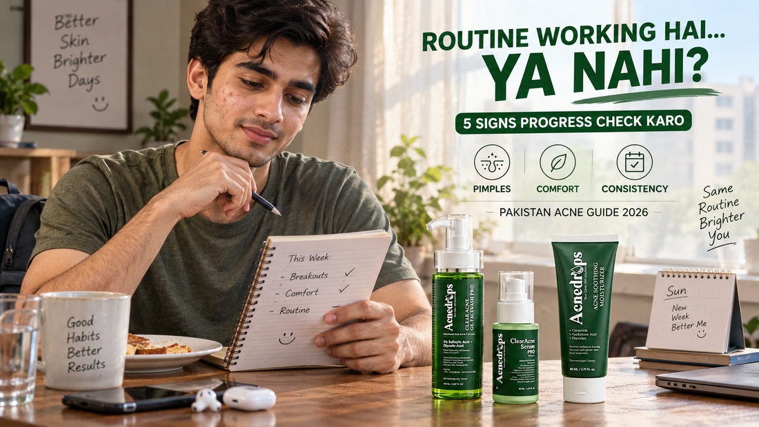 Acne Routine Working Hai Ya Nahi? 5 Signs Progress Ko Kaise Track Karein Pakistan 2026