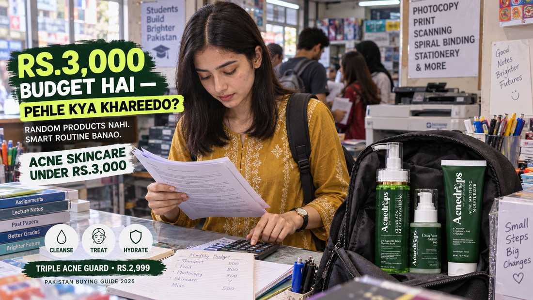 Acne Skincare Under Rs.3,000 in Pakistan – What Should You Buy First? 2026