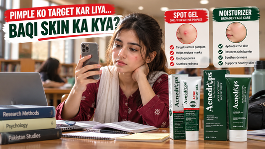 Acne Spot Gel + Moisturizer – Why Targeting Pimples Alone May Not Be Enough in Pakistan 2026