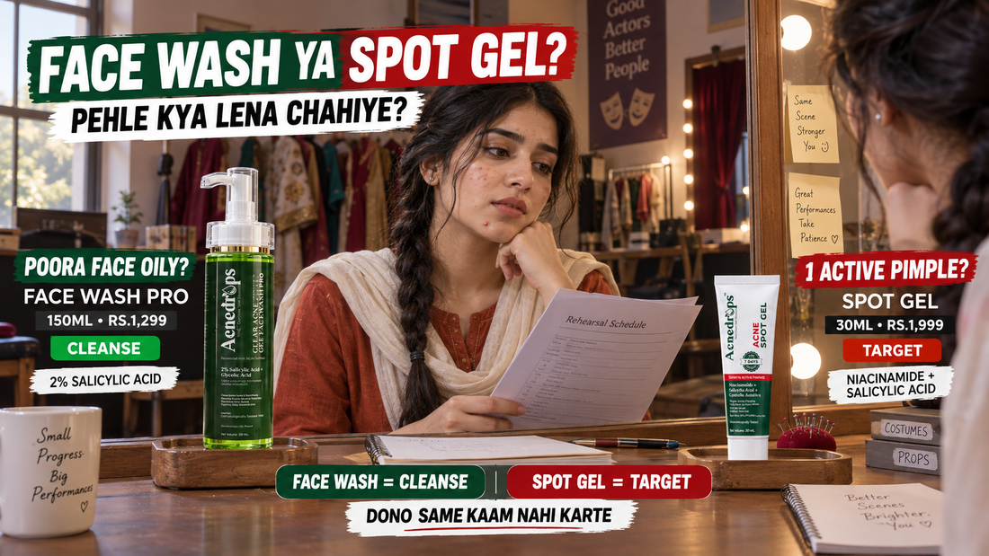 ACNEDROPS Face Wash PRO vs Acne Spot Gel – Which Should You Buy First for Pimples?