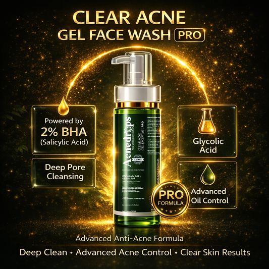 Clear Gel Face Wash PRO with 2% Salicylic + Glycolic Acid