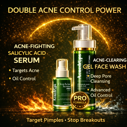 Clear Skin Combo – Acne Serum + Facewash (7 Days Acne Removal Guaranteed)